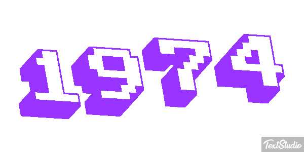1974 Text effect