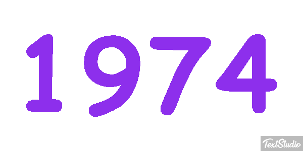 1974 Text effect
