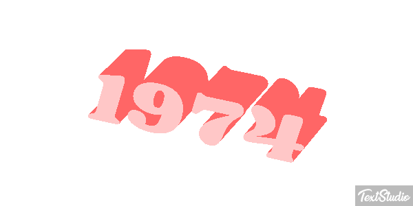 1974 Text effect