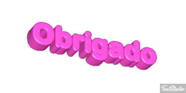 Obrigado Efeito do texto