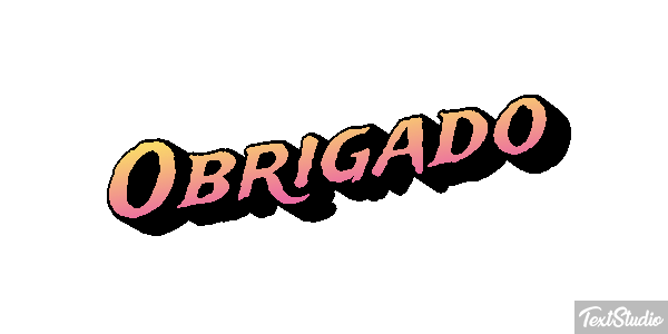 Obrigado Efeito do texto