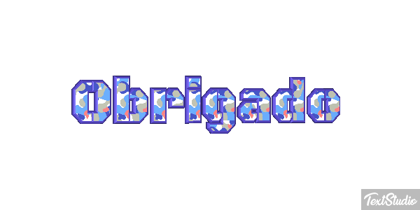 Obrigado Efeito do texto