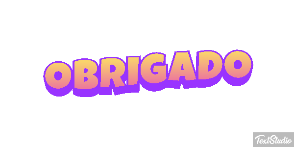 Obrigado Efeito do texto