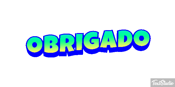 Obrigado Efeito do texto