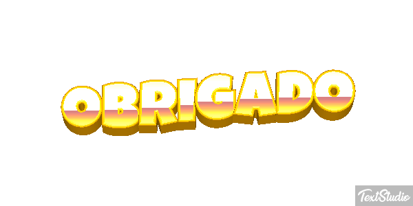 Obrigado Efeito do texto