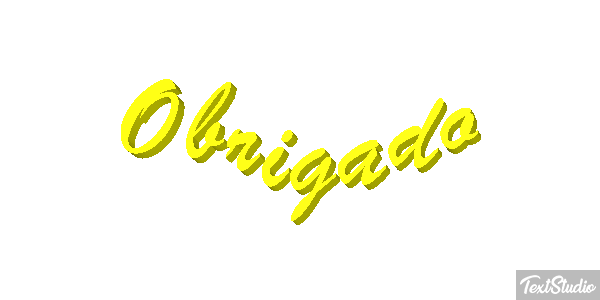 Obrigado Efeito do texto