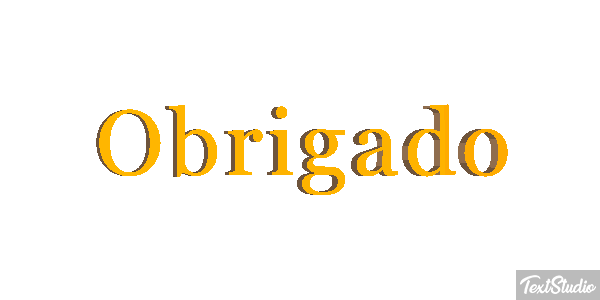 Obrigado Efeito do texto
