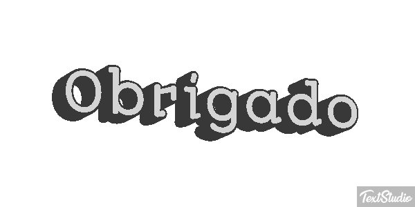 Obrigado Efeito do texto