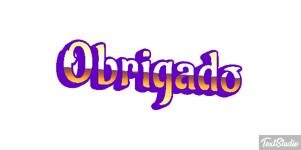 Obrigado Efeito do texto