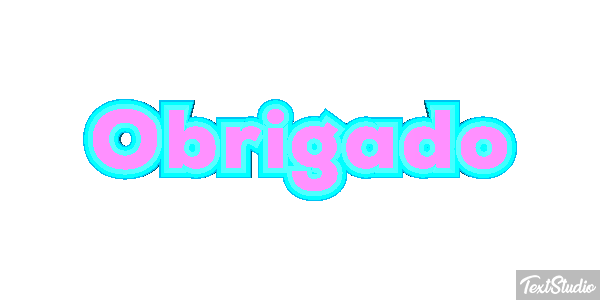 Obrigado Efeito do texto
