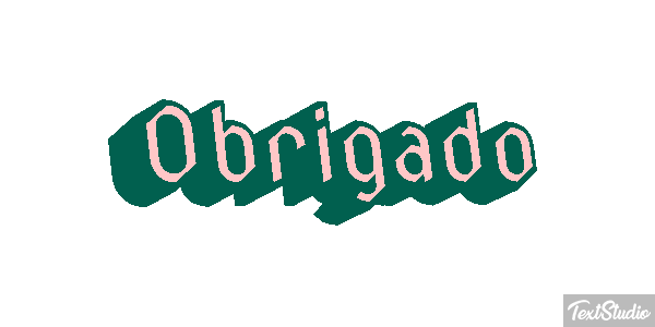 Obrigado Efeito do texto