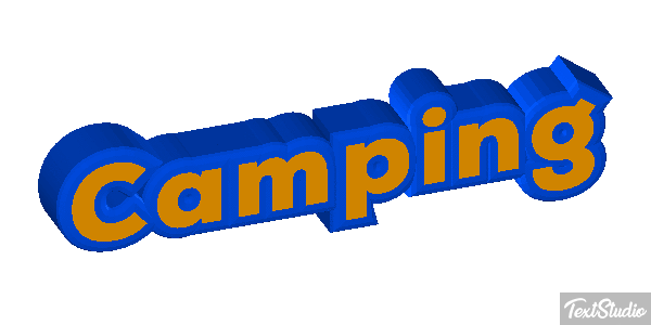 Camping Effetto testo