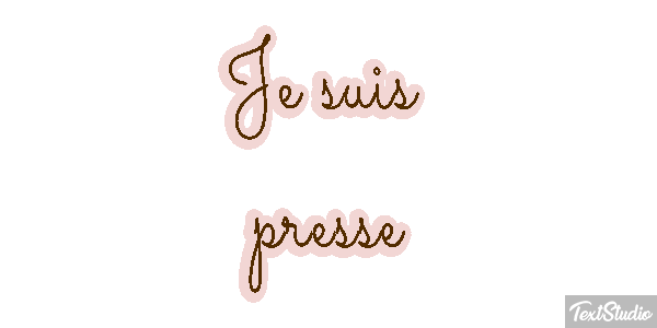 Je suis pressé Effet de texte