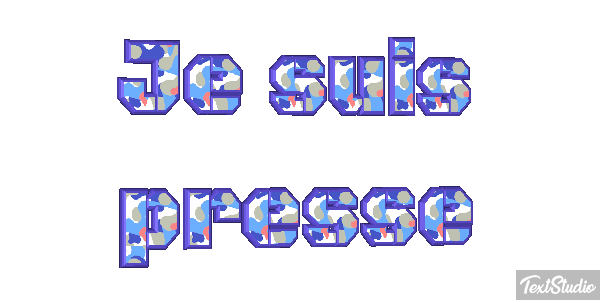 Je suis pressé Effet de texte