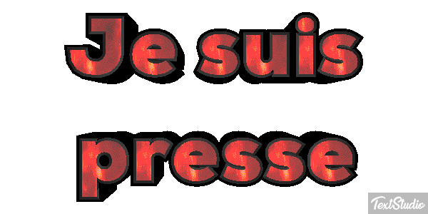 Je suis pressé Effet de texte