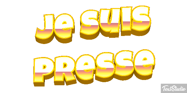 Je suis pressé Effet de texte