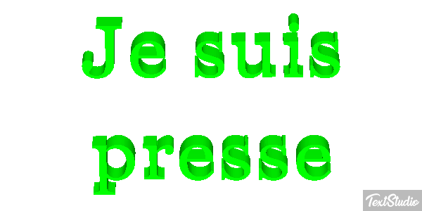 Je suis pressé Effet de texte