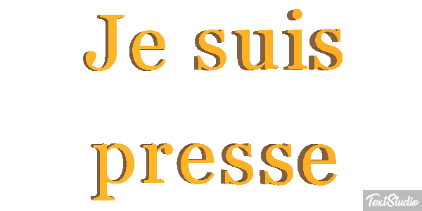 Je suis pressé Effet de texte