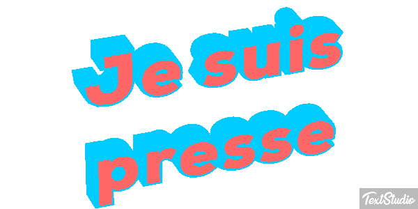 Je suis pressé Effet de texte