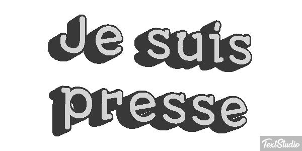 Je suis pressé Effet de texte