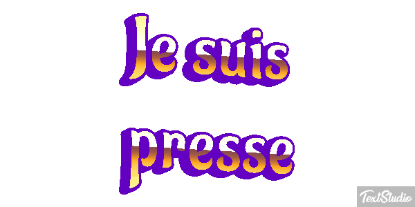 Je suis pressé Effet de texte
