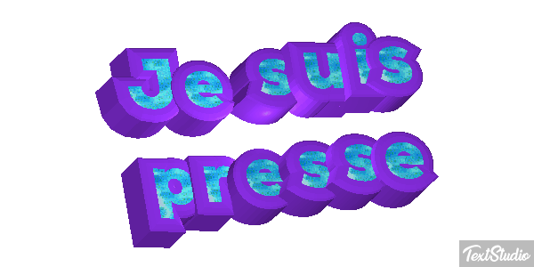 Je suis pressé Effet de texte