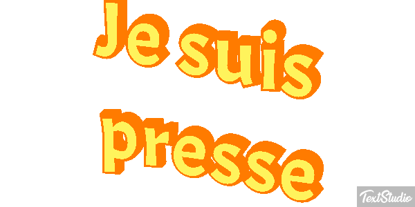 Je suis pressé Effet de texte
