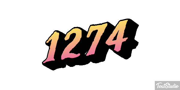 1274 Tekst effect