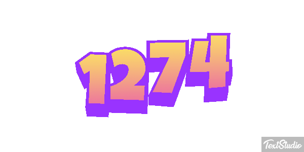 1274 Tekst effect