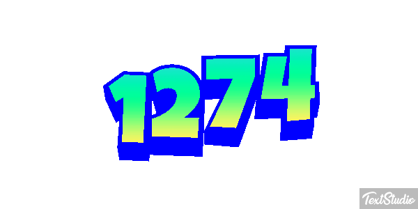 1274 Tekst effect