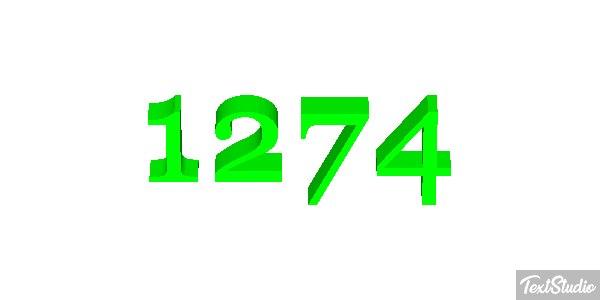 1274 Tekst effect