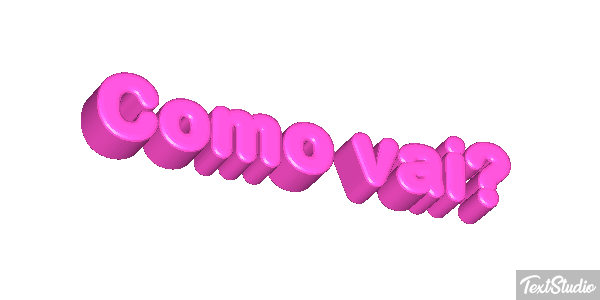 Como vai? Efecto de texto