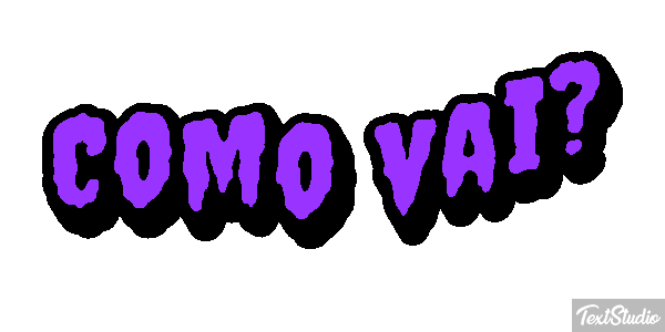 Como vai? Efecto de texto