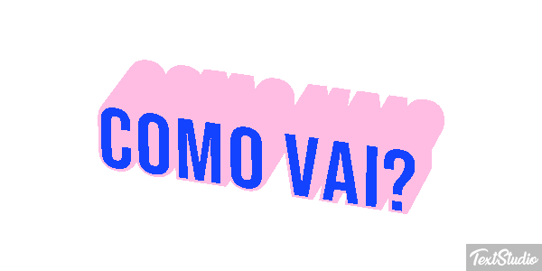 Como vai? Efecto de texto