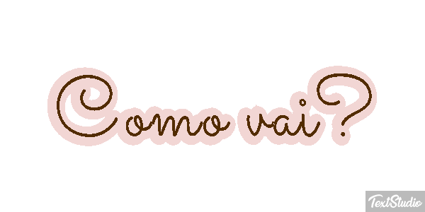 Como vai? Efecto de texto