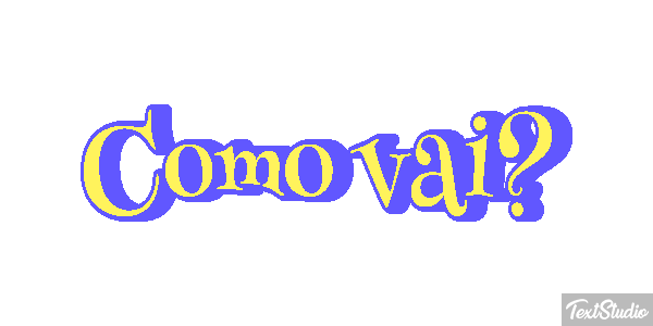 Como vai? Efecto de texto