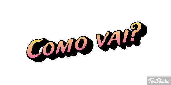 Como vai? Efecto de texto