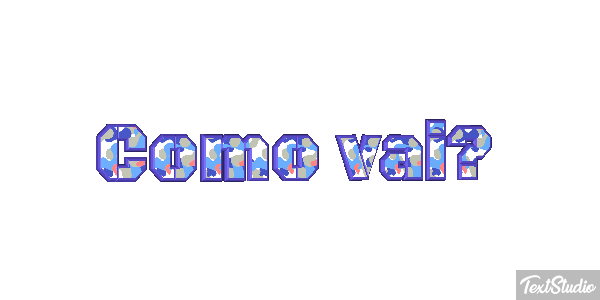 Como vai? Efecto de texto