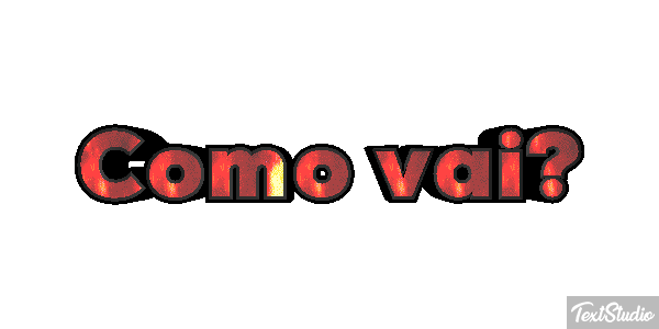 Como vai? Efecto de texto