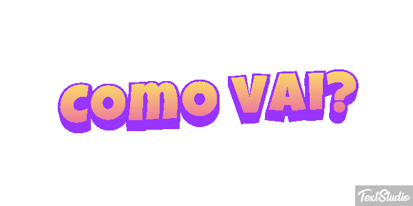 Como vai? Efecto de texto
