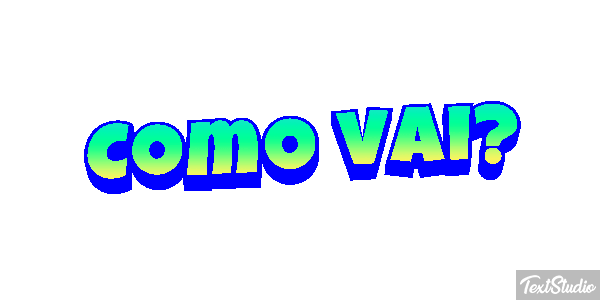 Como vai? Efecto de texto