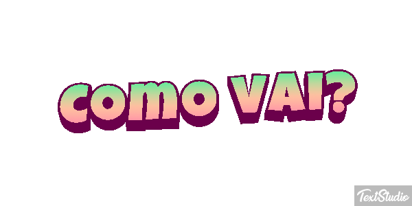 Como vai? Efecto de texto