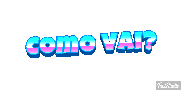 Como vai? Efecto de texto