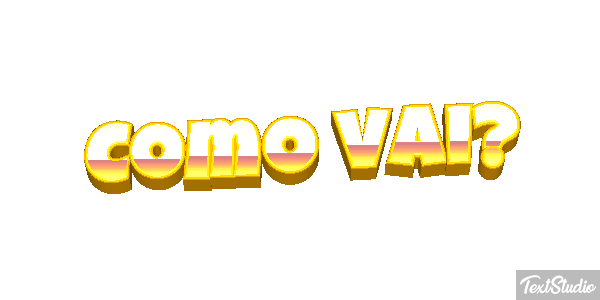 Como vai? Efecto de texto