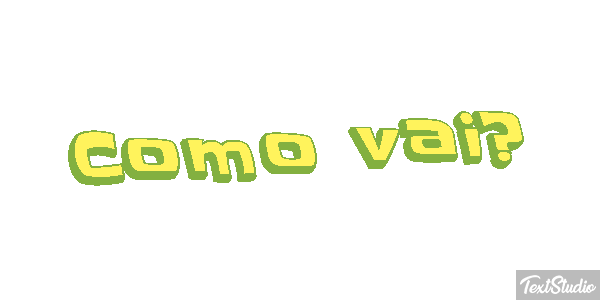 Como vai? Efecto de texto