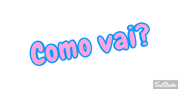 Como vai? Efecto de texto
