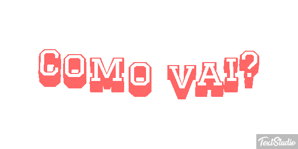 Como vai? Efecto de texto