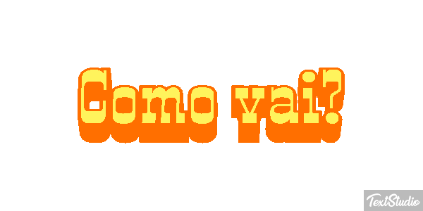 Como vai? Efecto de texto
