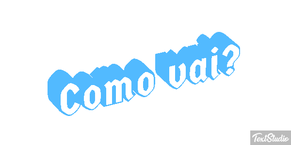 Como vai? Efecto de texto