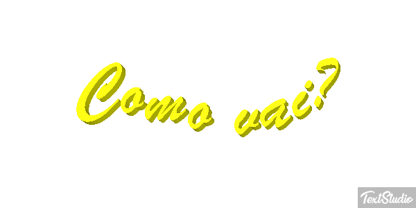 Como vai? Efecto de texto